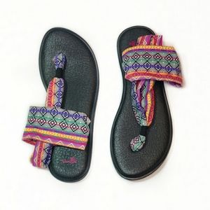 Sanuk Sandals, Tribal Print, Sling 2 Sandals, Size 9